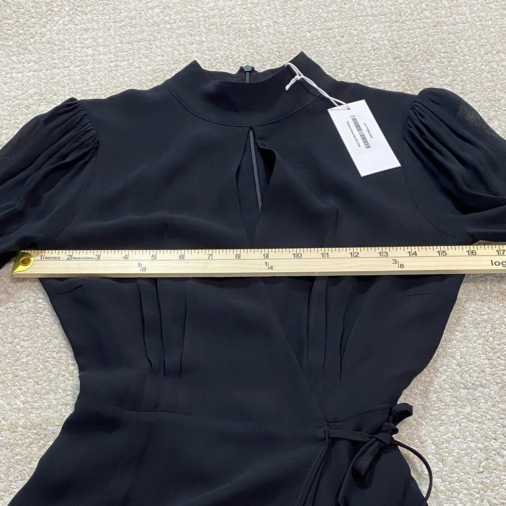 Reformation Black Long Sleeve Dress Size XS 100% Viscose - Picture 12 of 16
